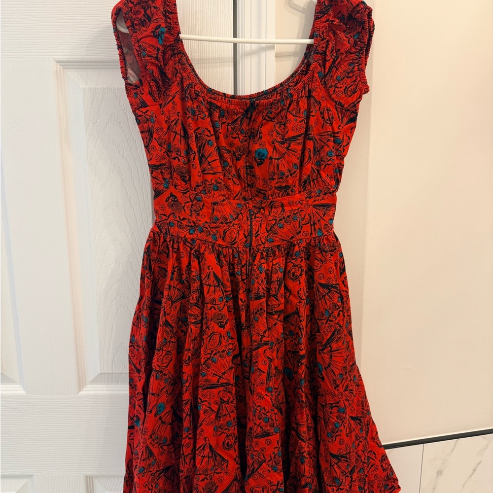 Pinup Couture Red Floral Midi Dress